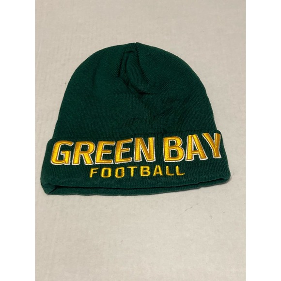 Green Bay‎ Football Skull Cap Beanie Embroidery Green Yellow - Picture 1 of 4